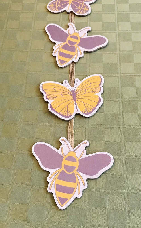 Welcome Bees & Butterflies Sign 5piece Garden Summer Spring Wall Door Porch NEW gallery