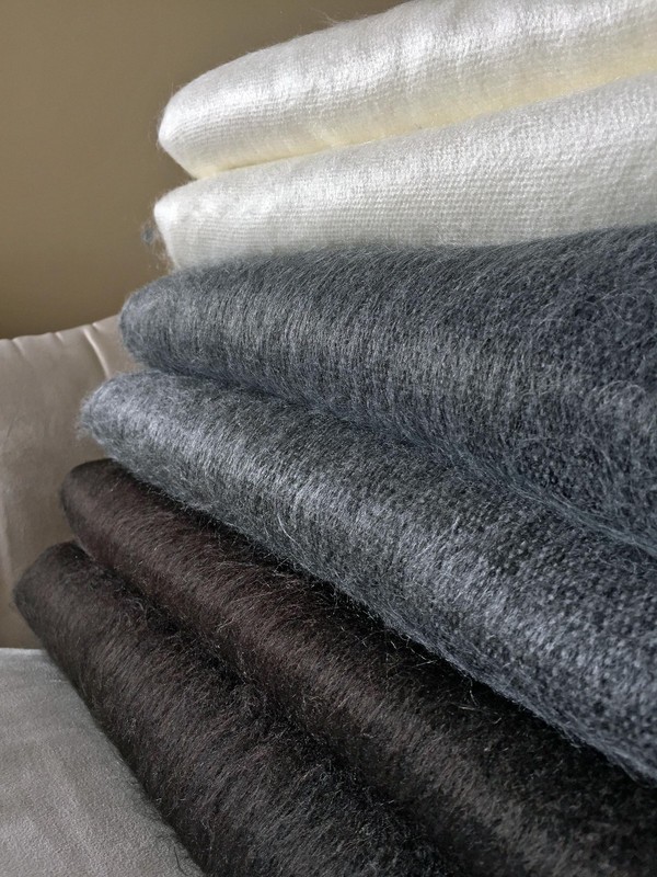 SOFT & WARM PLAIN SOLID ALPACA WOOL BLANKET QUEEN SIZE HANDMADE IN ECUADOR