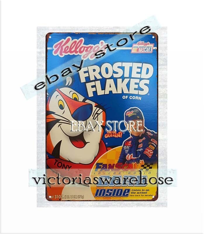 2002 Frosted Flakes Cereal Terry Labonte car racing metal tin sign home decor