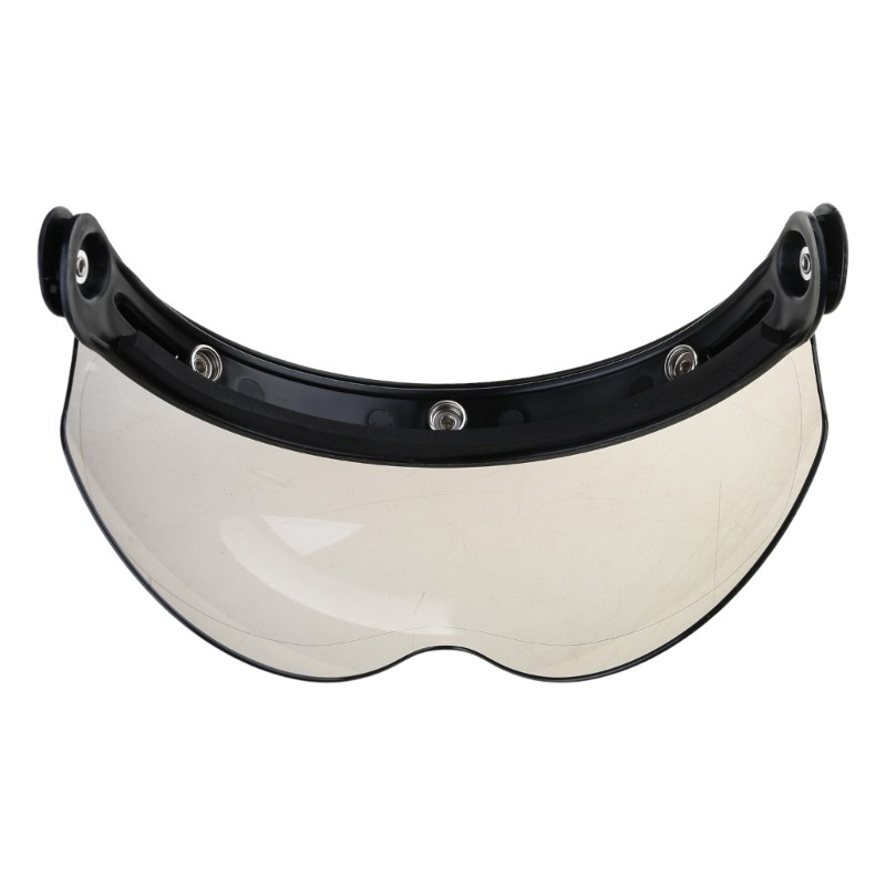 Windproof 3-Snap Visor Lens Shield for Motorcycle Helmets Flip Up Down Open Face gallery
