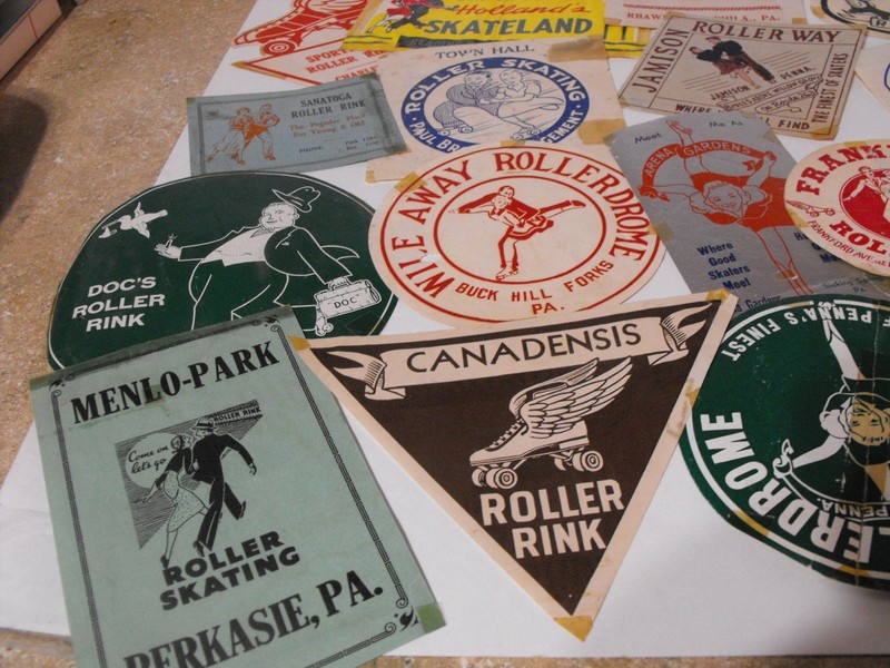 Lot of 30 Vintage Original Roller Skating Rink Decal Stickers ~ Pennsylvania PA gallery