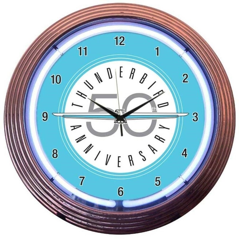 Neonetics 8THUND Ford Thunderbird 50 Anniversary 15 Inches Neon Clock