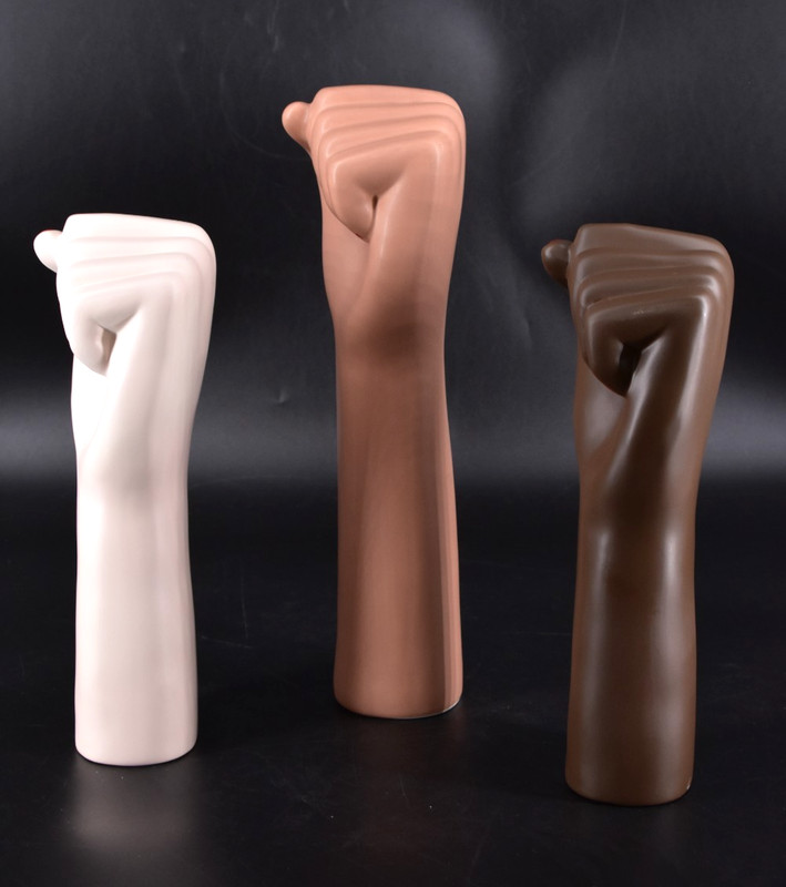 DOIY Girl Power FIST VASES Set of 3 Ceramic Painted Nails Feminist gallery