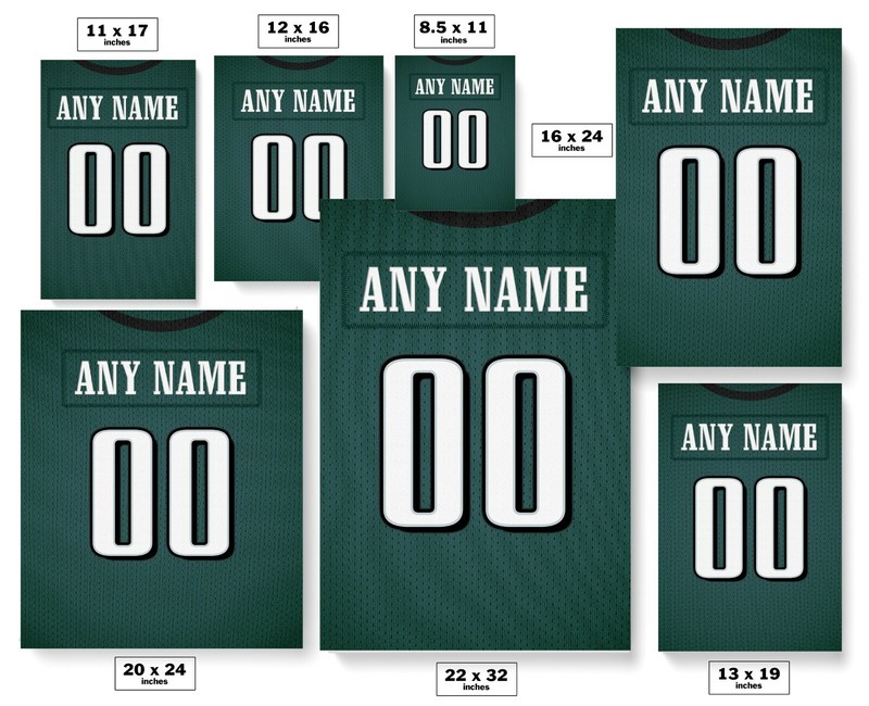 Philadelphia Eagles Football Jersey Print - Personalized Any NAME & NUMBER gallery