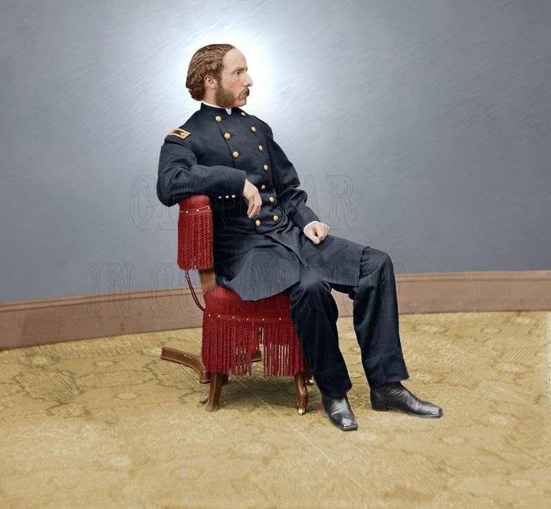 Henry Reed Rathbone Assassination Color Tinted photo Civil War 526237