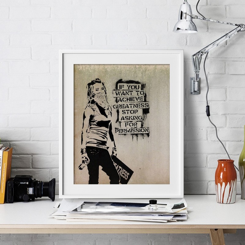 Permission Inspirational Wall Art Print Motivational Quote Poster Decor Gift gallery
