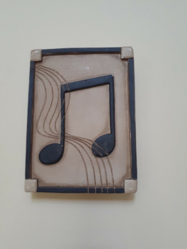 Indoor/Outdoor 3-Pc Set Home Decor Music Theme Musical Notes Stone Wall Art gallery