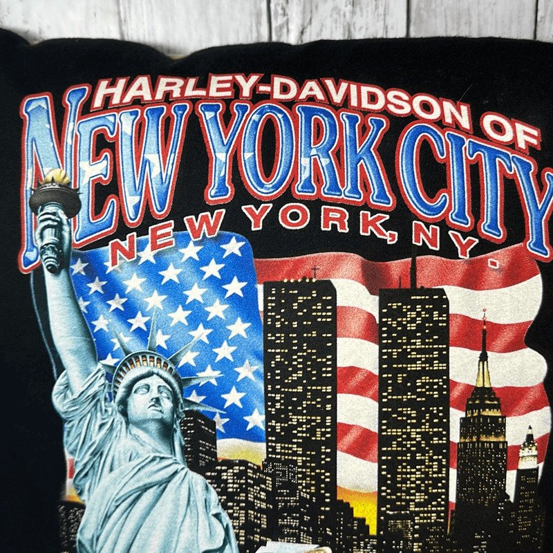 Harley Davidson Motorcycles Spell Out Throw Pillow 15"x17" New York gallery