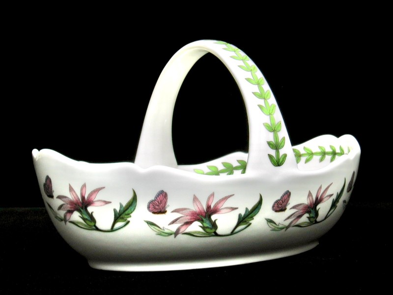 PORTMEIRION BOTANIC GARDEN 9" OVAL BASKET BELLIS PERENNIS DAISY M'S or F'S DAY gallery