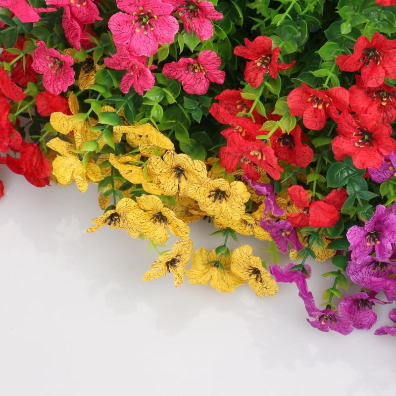 Artificial Flowers for Indoor & Outdoor Decoration - 6 Bundles Faux Daisies with gallery