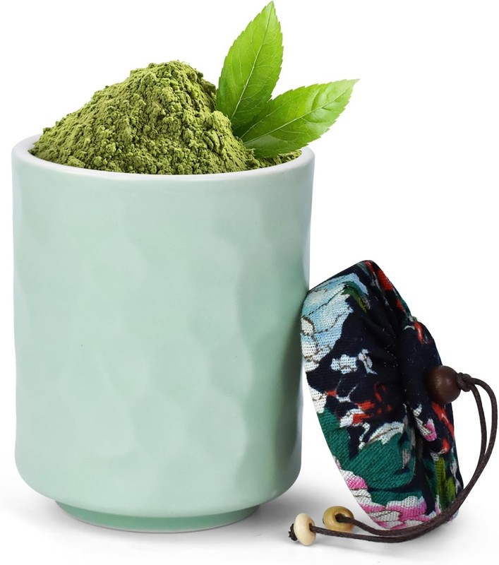 Arte Ceric Matcha Powder Jar with Lid, Matcha Powder Container for