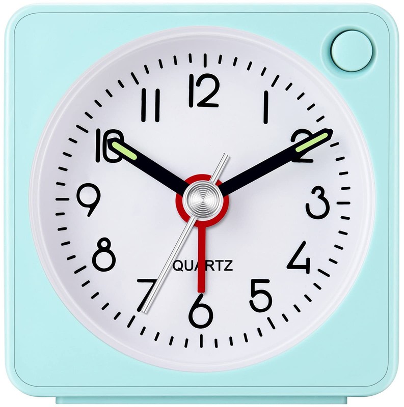 W OUTWIT Travel Analog Alarm Clock, 2.25 inch, Ultra Small Clock with Snooze …