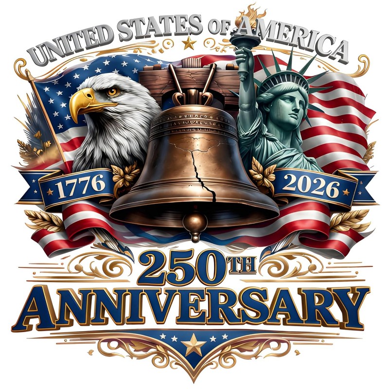 2pcs USA 250th Anniversary Car Window Decal American Flag Sticker 1776-2025