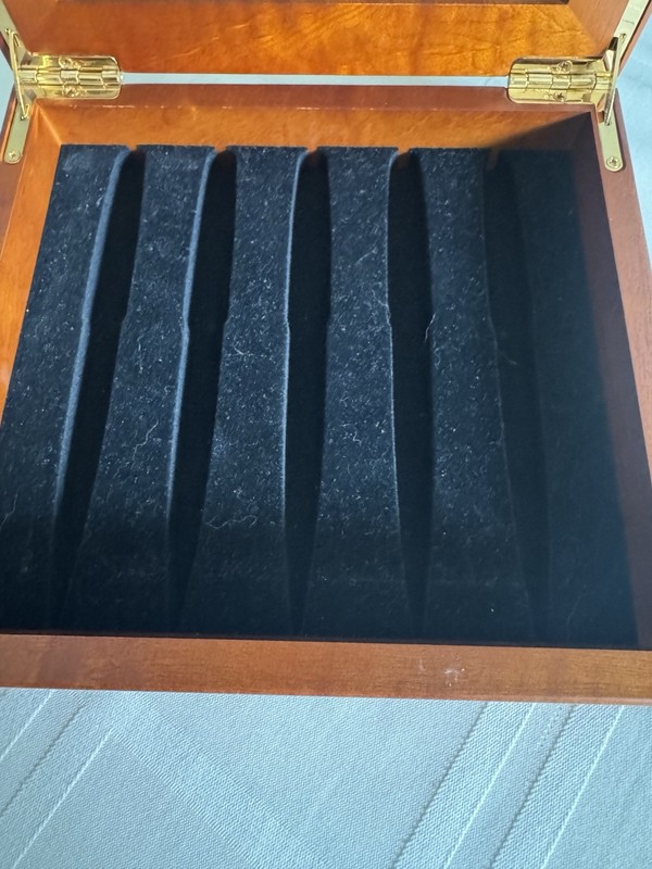 Wood Glass Shadow Box Display Case Miniature for Table With Insect Brooches 7x6 gallery