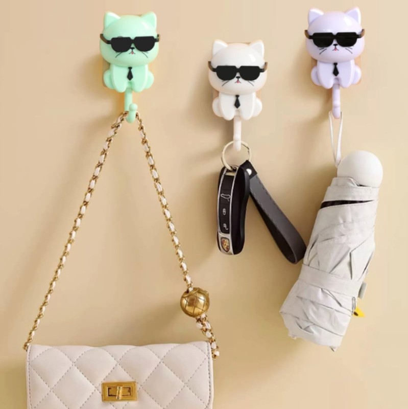 Decorative Wall Hooks Adhesive Hook Wall Decor for Apartment, Kitchen, Office gallery
