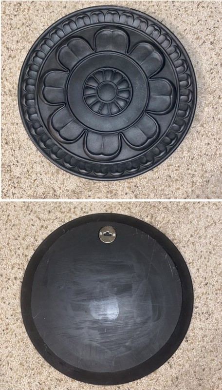 Large Antiqued Round Wall Medallion Decor w/3 Dimensional Patterns 19.75”