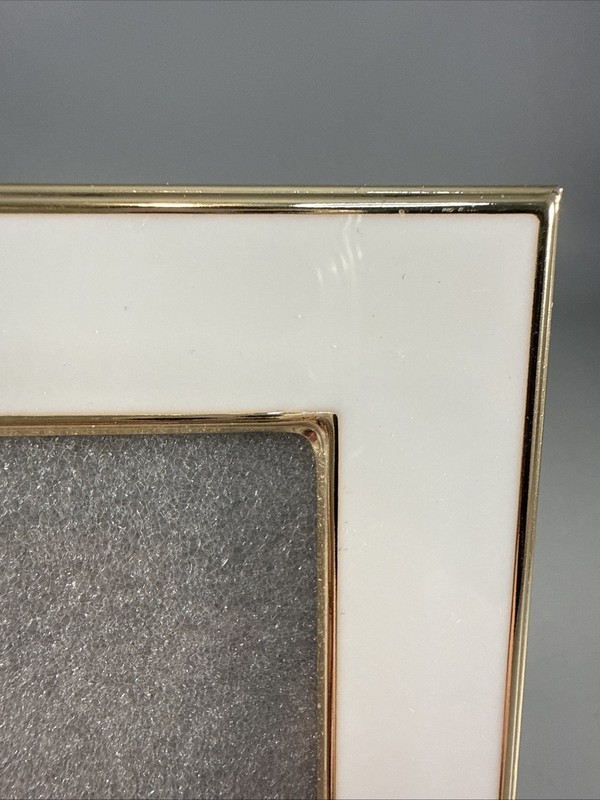 SHEFFIELD HOME White Gold 5” X 5” Picture Frame with Gold Paw Print 3.5” Picture gallery