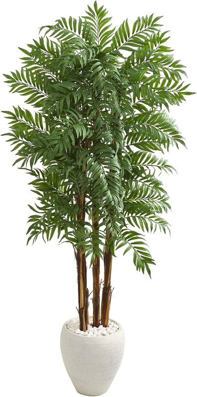 6Ft.  Artificial Palm Tree with Stylish White Planter