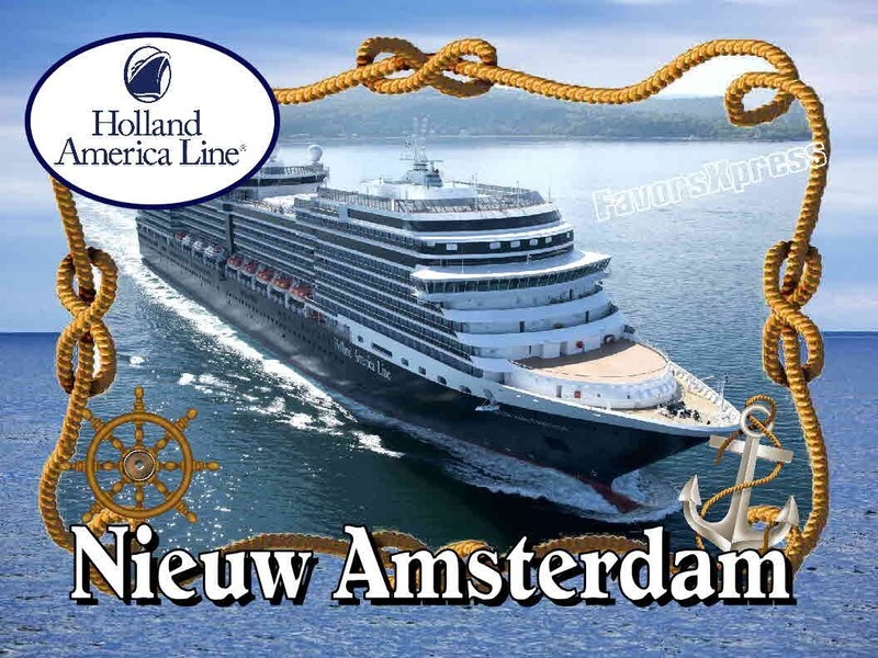 HOLLAND AMERICA NIEUW AMSTERDAM CRUISE SHIP PHOTO MAGNET 4 X 3 INCHES