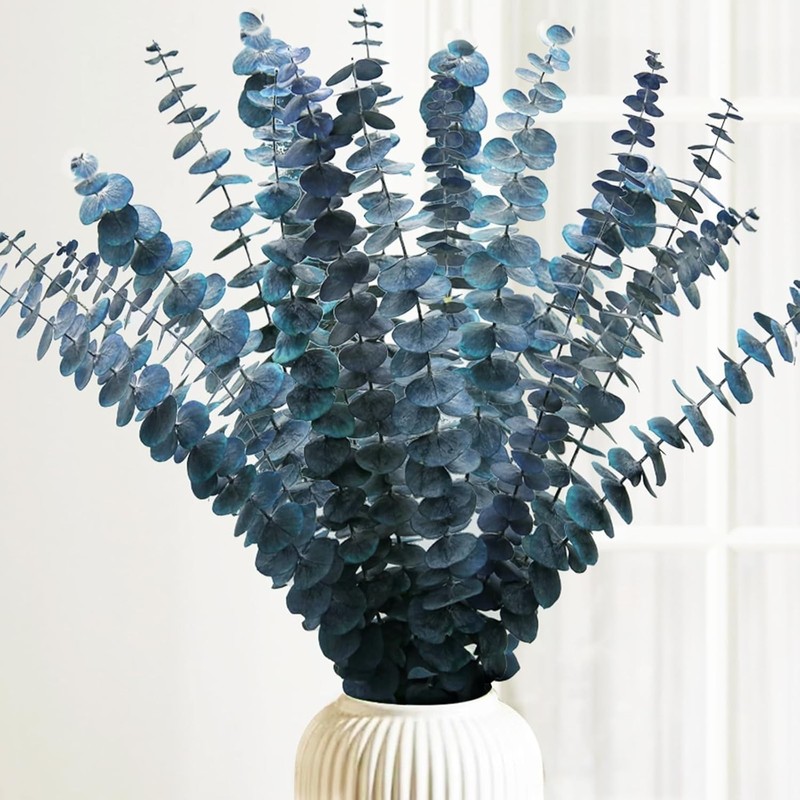 Preserved-Dried-Eucalyptus-Stems,16-17″ Natural Blue-Green Eucalyptu Plant Li…