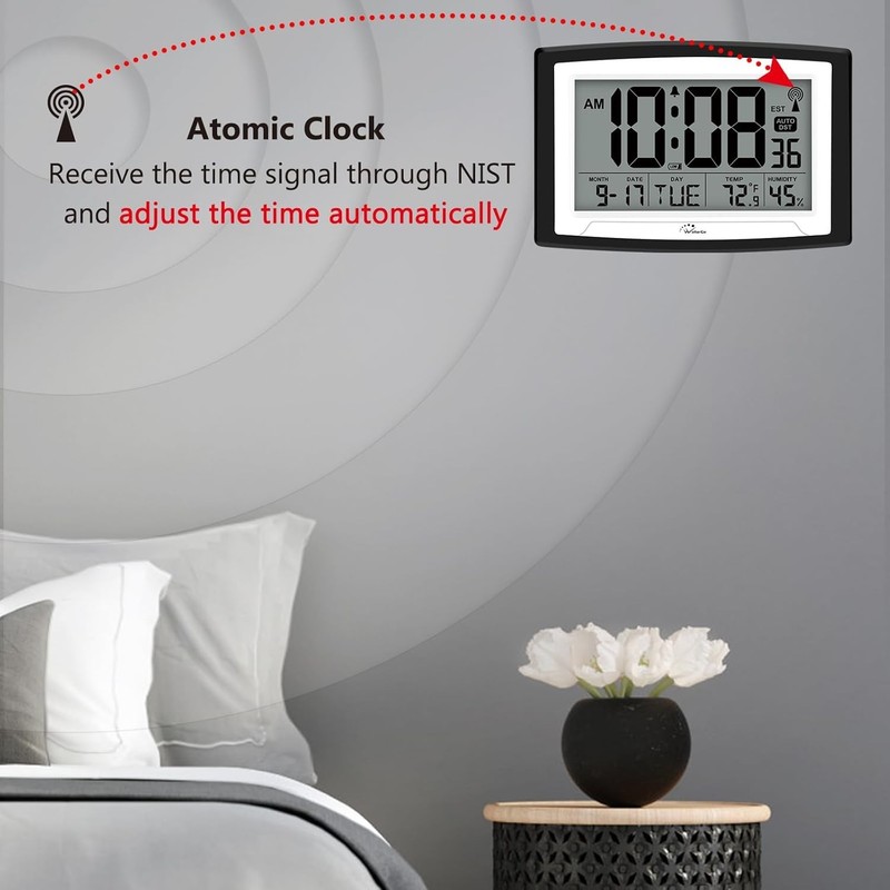Large Digital Wall Clock with LED Display - Battery Operated gallery
