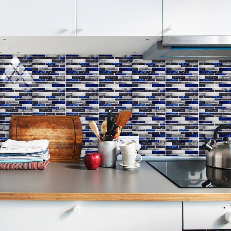 20 30pcs PVC Wall Panels Self-Adhesive Wallpaper Waterproof Living Room Kitchen gallery