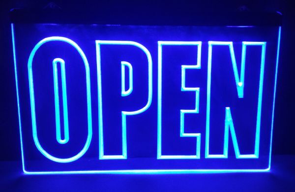 OPEN Display Cafe Business NEW carving signs Bar LED Neon Sign