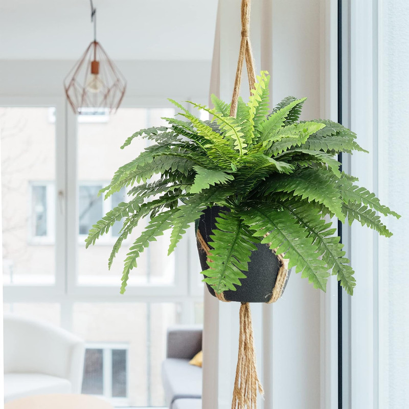 Artificial Ferns for Outdoors, Set of 2 Bouquets 33" Diam Large Fake Ferns Faux gallery