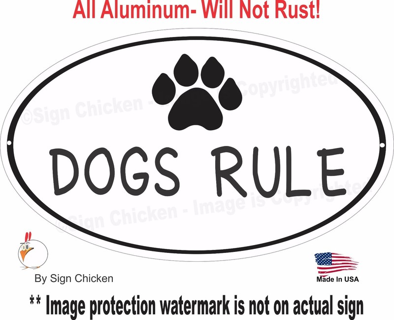 DOGS RULE, dog decor, Pets, Dog, Puppy, Sign, Pet Owner, Veterinarian, 7″ x 12″