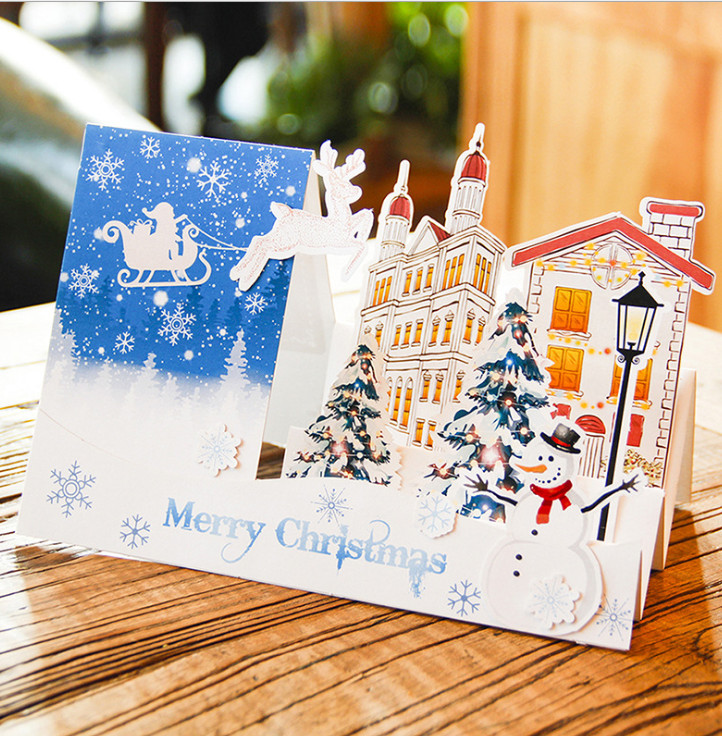 Christmas Card Wholesale Creative 3D Stereo Greeting Card Holiday Wish Card Kind gallery
