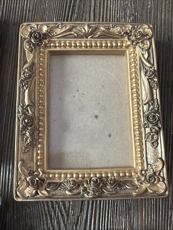 4 peice Small Gallery Picture Frame Lot Silver Floral Angel victorian gold mini gallery