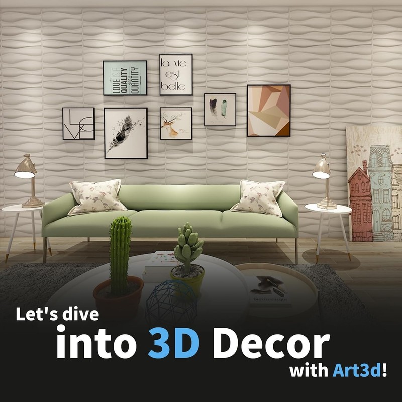 3D Wall Panels Home Decor White PVC Modern Home Reno Art Accent Wall New gallery