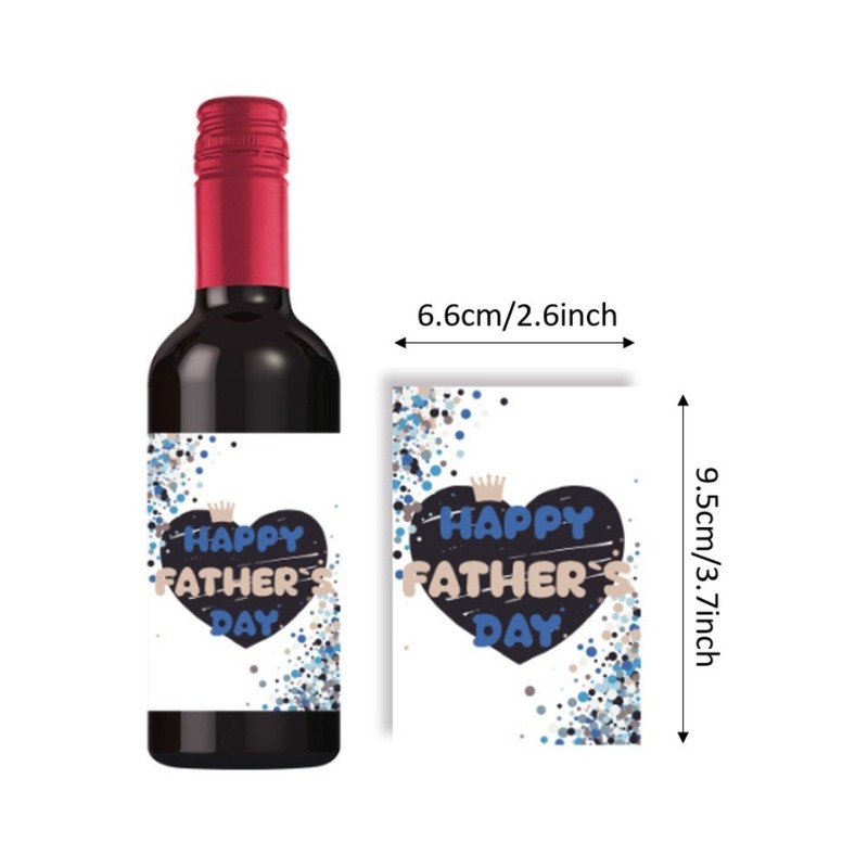 Red Wine Bottle Stickers Father's Day Theme 24 Waterproof Decorative Sheets gallery