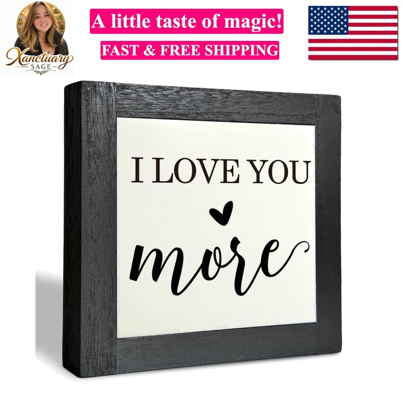 Inspirational Wood Signs – Love Signs & Plaques for Desk, Tabletop, Shelf & K…