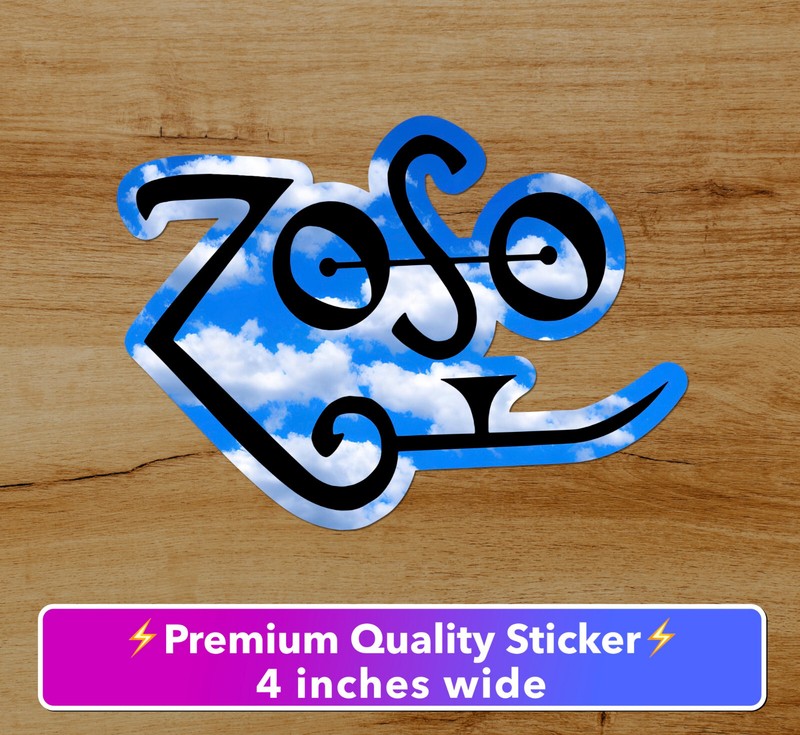 Led Zeppelin Music Band Jimmy Page’s ZoSo Symbol Decal Sticker – Free Shipping