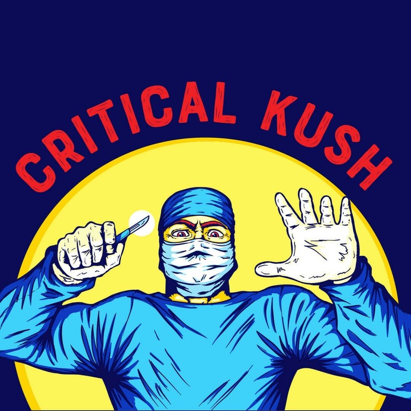 Critical Kush, 1.5″ Vinyl Dispensary Stickers, Strainstickerz, 420