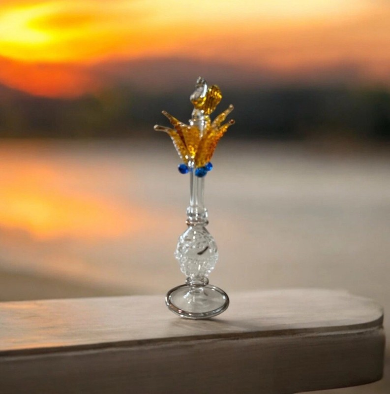 New Attar Bottle, Egyptian Handmade Glass, Blown Glass.