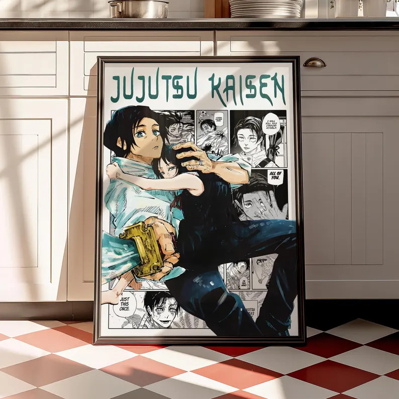 Jujutsu Kaisen Yuta Poster Print, Yuta Okkotsu Character Print, Manga Room Decor