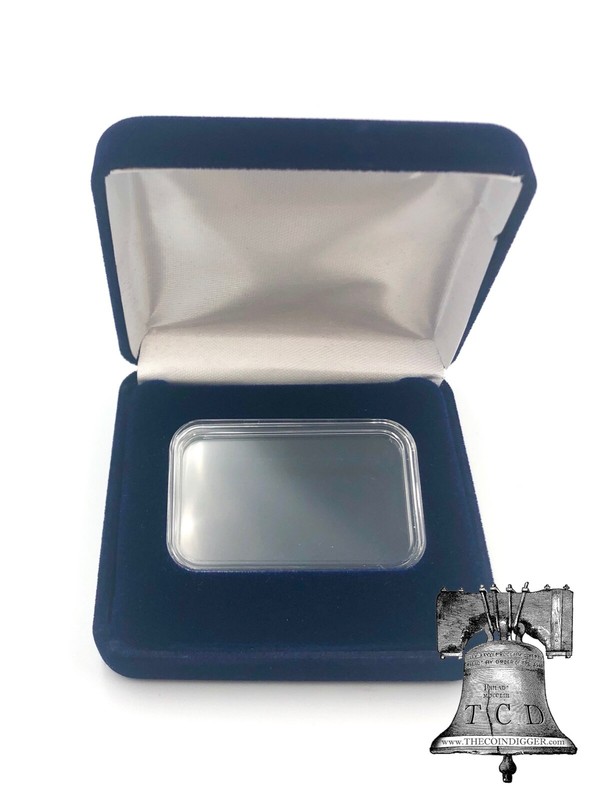 Air-tite Velvet Capsule Display for 1oz Silver Bar Holder Steel Storage Box Case