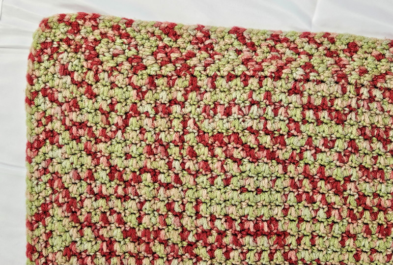 Handmade Crochet Afghan / Throw Blanket 42x58 "Dusty Rose" Palette 2lb14oz gallery