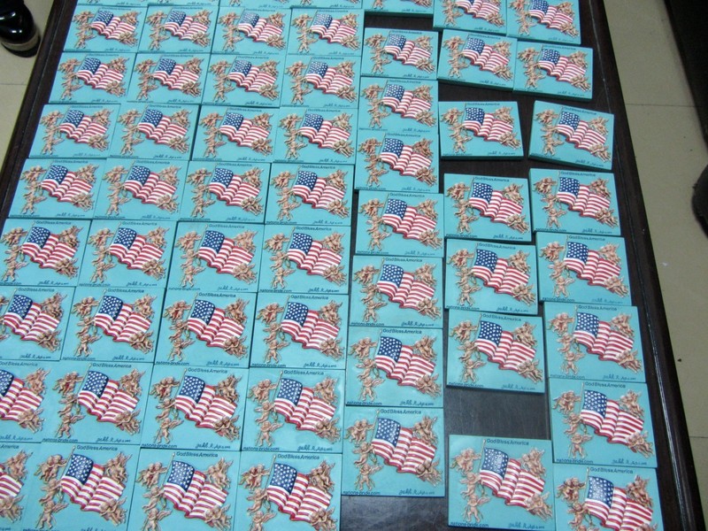 "God Bless America" 3D U.S. Flag Magnets Hand made gallery