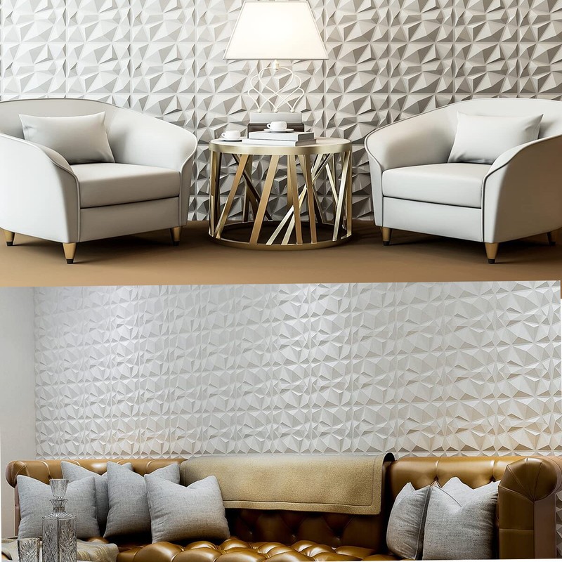 12pcs 3D Wall Decor 3D Wall Panels PVC 3D Wall Decoration Home DIY 11.8"(30cm) gallery