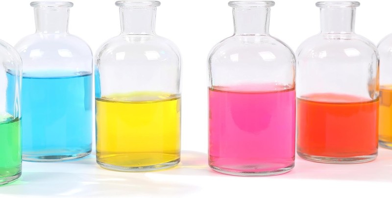 Decorative Glass Bottles with Cork Spers (8.5 fl oz. Round gallery