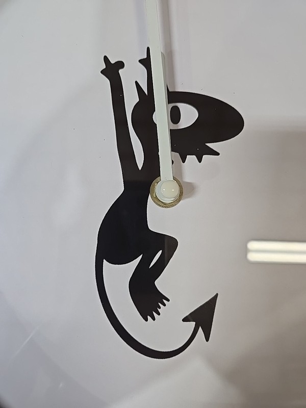 Luci From Disenchantment 10-1/4 In Wall Clock In White And Black W/O Numbers NIB gallery