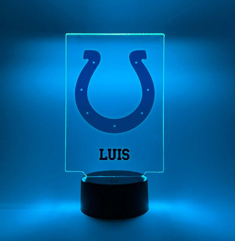 Indianapolis Colts Football Fan Player Sports Night Light Up Lamp 16 Colors LED