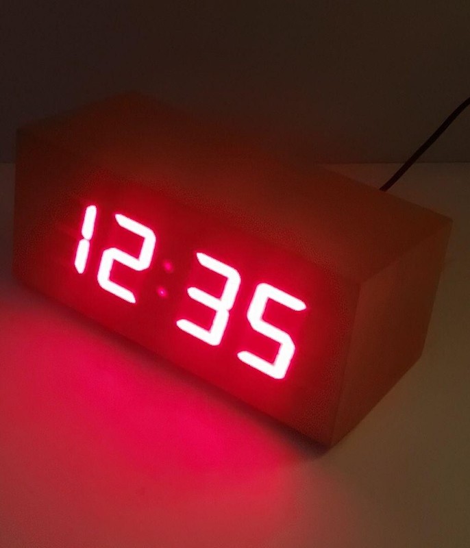 TAKUMI Designer Kouji Iwasaki TO:CA Wood Table Clock W 8.2 x D 3.5 x H 3.5 in gallery