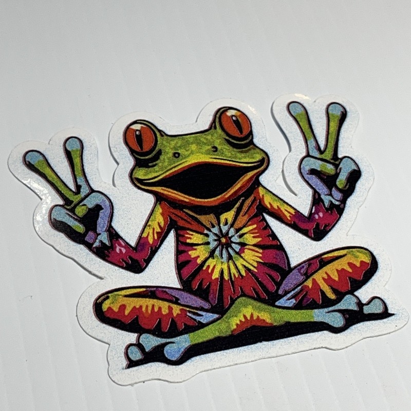 Peace Frog waterproof Vinyl sticker decal - 3” gallery