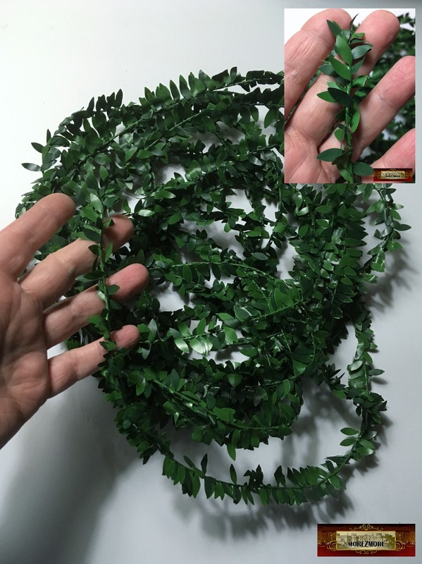 M00124x8 MOREZMORE 8Y Leaves Wire 12mm 1:6 Scale Miniature Tree Foliage Greenery
