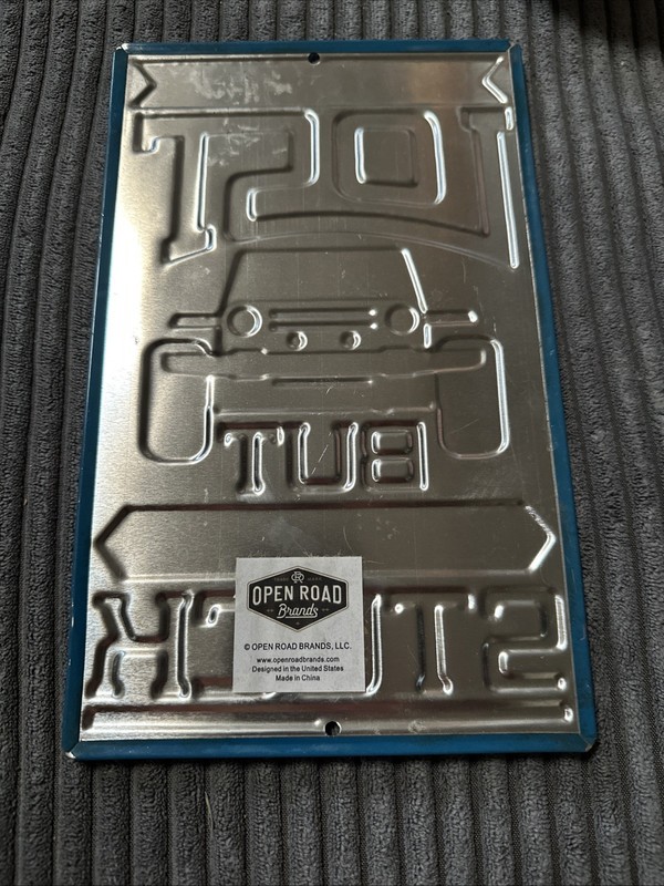Jeep Embossed Metal Sign I May Get Lost But Ill Never Get Stuck Open Road NWT gallery