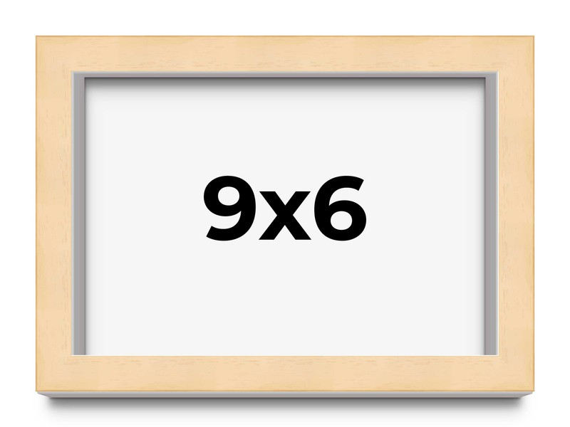 9×6 Shadow Box Frame Brown | 0.875 Inches Deep Real Wood Contemporary Shadowbox